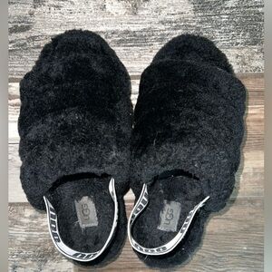 Ugg Lambskin Slingback Sandals—Size 7